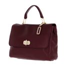 TOMMY HILFIGER Soft Turnlock Satchel Burgundy