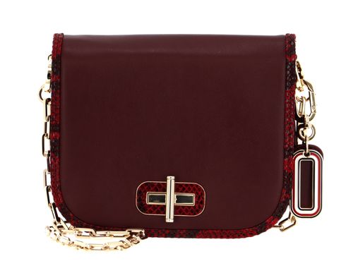 TOMMY HILFIGER Leather Statement Crossover S Burgundy