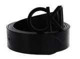 Calvin Klein Logo Text Leather Belt W85 Black - shortenable Calvin Klein Logo Text Leather Belt W85 Black - shortenable