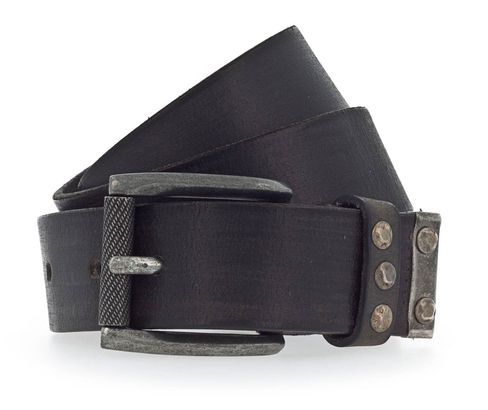 Vanzetti 35mm Leather Belt W75 Black - kürzbar