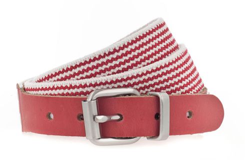 Vanzetti 20mm Stretch-Strapbelt W65 Red - White