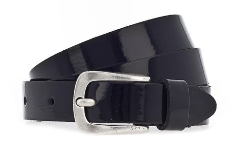 Vanzetti 20mm Patent Leather Belt W70 Black Vanzetti 20mm Patent Leather Belt W70 Black
