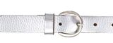 Vanzetti 25mm Belt W75 Silver Metallic
