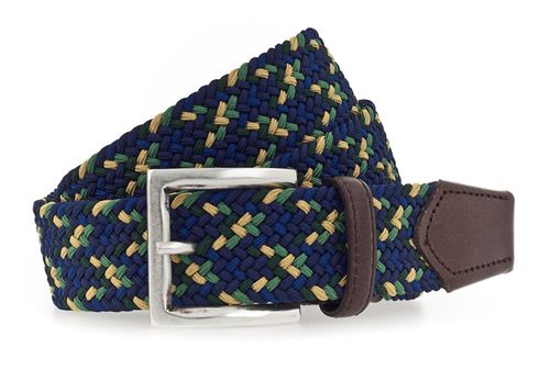 b.belt Luca Stretch Belt W100 Navy - Light Green