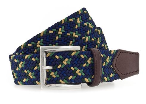 b.belt Luca Stretch Belt W85 Navy - Light Green