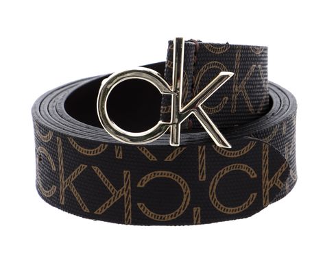Calvin Klein Logo Belt 3.0 W90 Brown Mono Mix