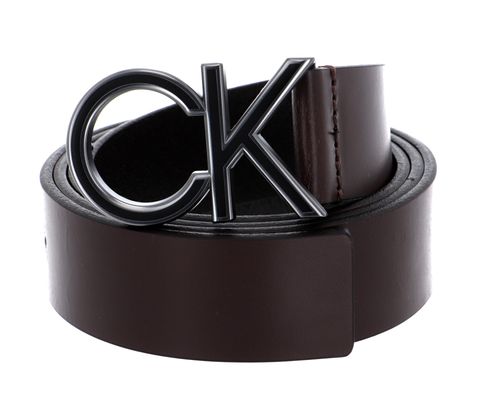 Calvin Klein Enamel Belt 3.5 W115 Dark Brown