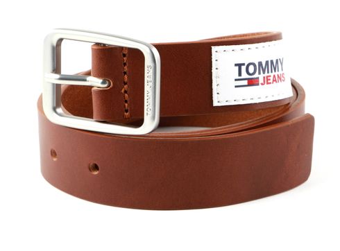 TOMMY HILFIGER TJM Casual Leather Belt W105 Dark Tan