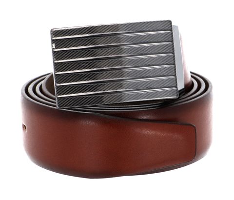 Vanzetti 35mm Leather Belt W80 Mid Brown