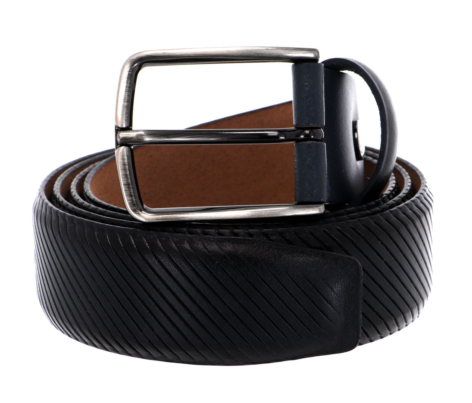 Ceinture En Cuir Vanzetti Femme - Largeur 4 Cm, Longueur 80 Cm, Boucle Ardillon - Style élégant Velours