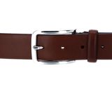 THE BRIDGE Brunelleschi Men's Belt W100 Marrone / Palladio Nickel - shortenable THE BRIDGE Brunelleschi Men's Belt W100 Marrone / Palladio Nickel - shortenable