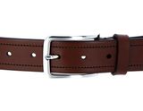 THE BRIDGE Brunelleschi Men's Belt W110 Marrone / Palladio Nickel - shortenable THE BRIDGE Brunelleschi Men's Belt W110 Marrone / Palladio Nickel - shortenable