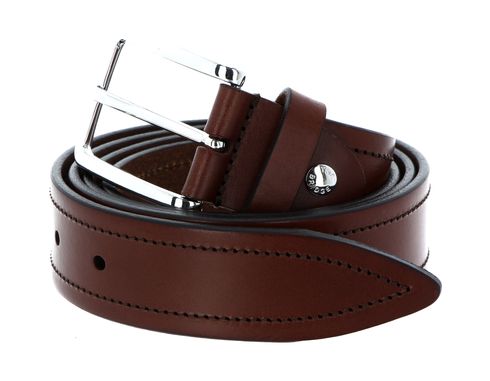 THE BRIDGE Brunelleschi Men's Belt W100 Marrone / Palladio Nickel - kürzbar