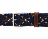 SADDLER Marstrand Belt W85 Navy-Brown-Ecru SADDLER Marstrand Belt W85 Navy-Brown-Ecru