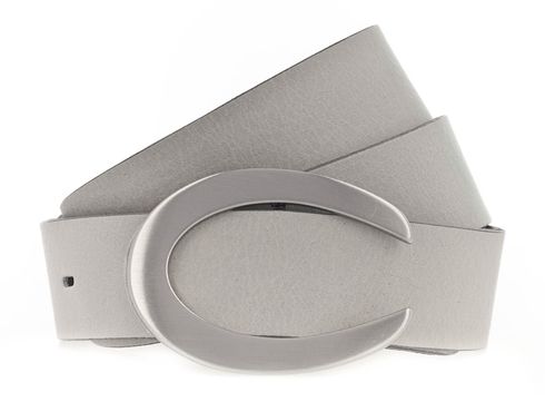 Vanzetti 33mm Leather Belt W90 Light Grey