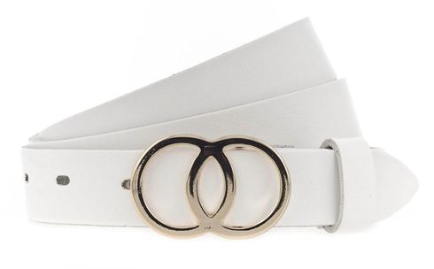 Vanzetti 28mm Leather Belt W85 White Vanzetti 28mm Leather Belt W85 White