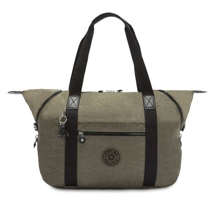 kipling Eyes Wide Open Art M Travel Tote Green Moss