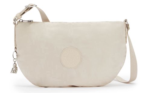 kipling Elevated Jacquard Emelia Crossbody Ivory Cloud Jq