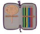 Lässig Unique School Triple Pencil Case Rose / Neon-Orange Lässig Unique School Triple Pencil Case Rose / Neon-Orange