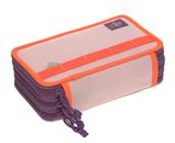 Lässig Unique School Triple Pencil Case Rose / Neon-Orange Lässig Unique School Triple Pencil Case Rose / Neon-Orange