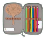 Lässig Unique School Triple Pencil Case Blue / Neon-Yellow Lässig Unique School Triple Pencil Case Blue / Neon-Yellow