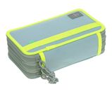 Lässig Unique School Triple Pencil Case Blue / Neon-Yellow Lässig Unique School Triple Pencil Case Blue / Neon-Yellow