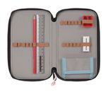 Lässig Unique School Triple Pencil Case Rose / Blue / Black Lässig Unique School Triple Pencil Case Rose / Blue / Black