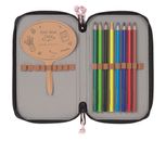 Lässig Unique School Triple Pencil Case Rose / Blue / Black Lässig Unique School Triple Pencil Case Rose / Blue / Black