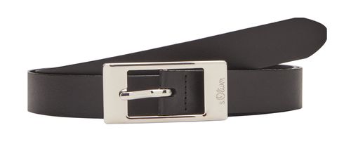 s.Oliver Leather Belt W85 Black