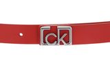 Calvin Klein Small CK Plaque Skinny Belt W75 Vibrant Coral Calvin Klein Small CK Plaque Skinny Belt W75 Vibrant Coral