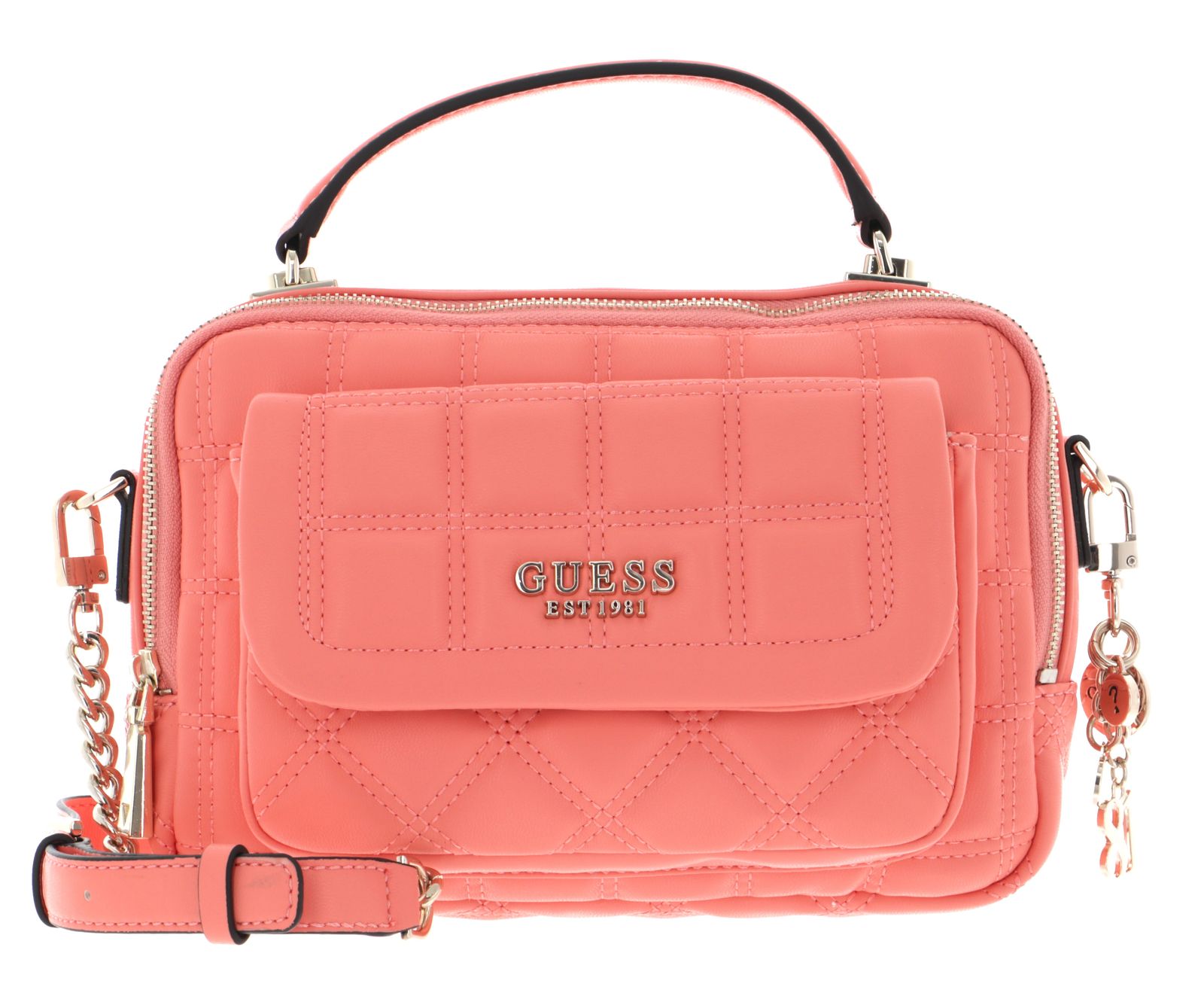 coral guess purse