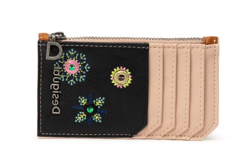 Desigual Mone July Denim Card Holder Black / Beige