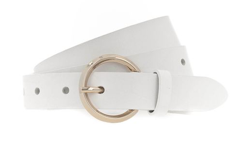 Vanzetti 25mm Leather Belt W80 White