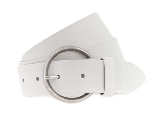 Vanzetti 35mm Full Leather Belt W100 White