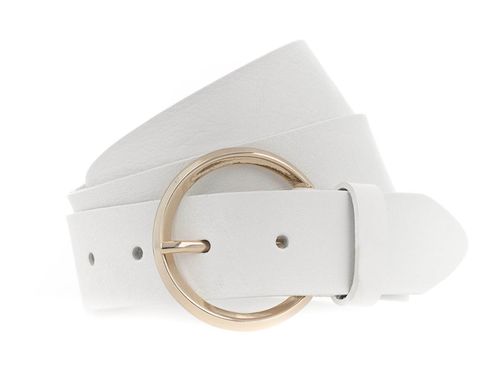 Vanzetti 35mm Full Leather Belt W65 White