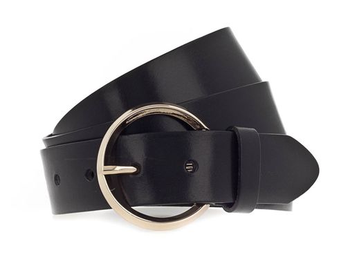 Vanzetti 35mm Full Leather Belt W100 Black