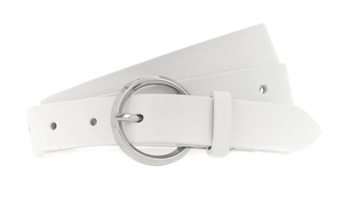 Vanzetti 25mm Leather Belt W75 White Vanzetti 25mm Leather Belt W75 White