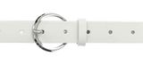Vanzetti 25mm Leather Belt W85 White Vanzetti 25mm Leather Belt W85 White