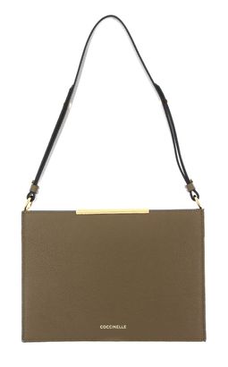 COCCINELLE Delices Flat Shoulder Bag Moss Green