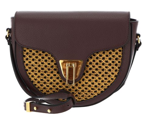 COCCINELLE Beat Paglia Rete Crossover Bag Chocolate / Caramel