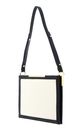 COCCINELLE Delices Canvas Flat Shoulder Bag Natural / Noir