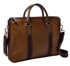 FOSSIL Houston Top Zip Workbag Dark Brown FOSSIL Houston Top Zip Workbag Dark Brown