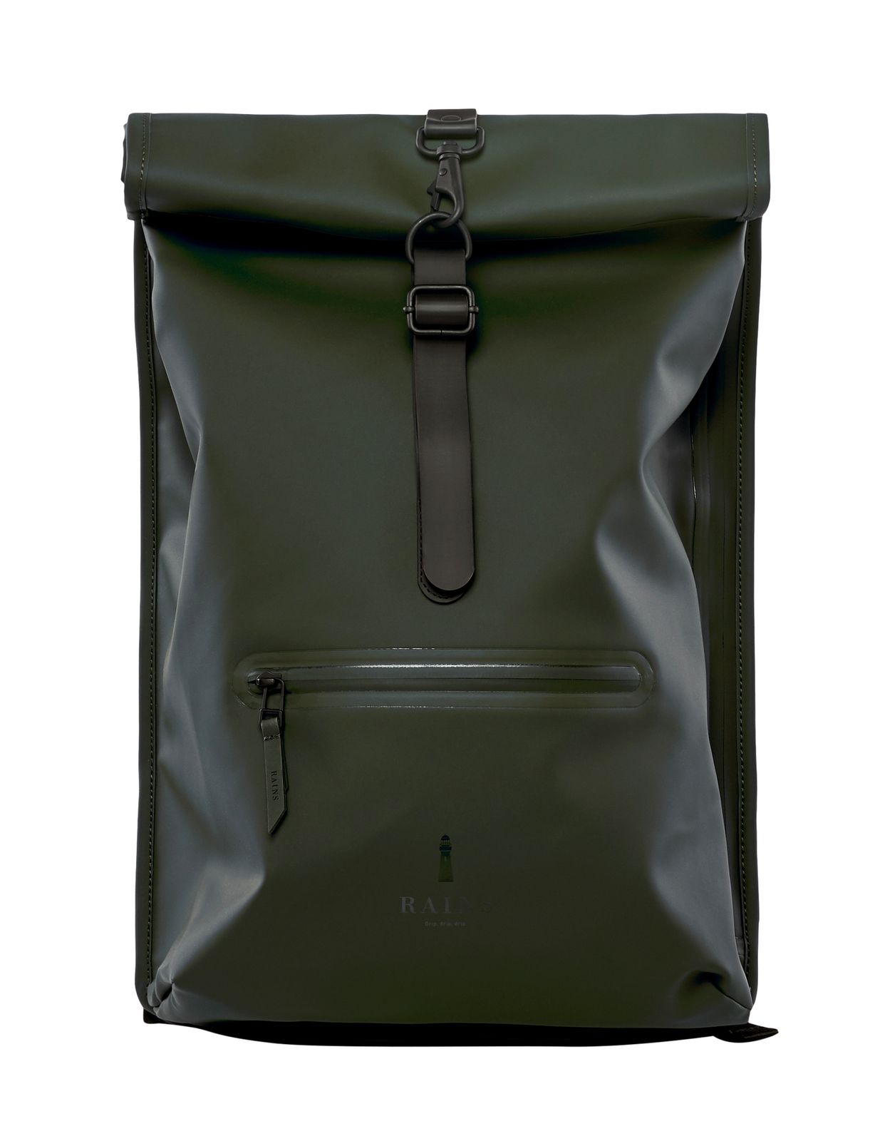 RAINS Rolltop Rucksack Green | Buy bags 