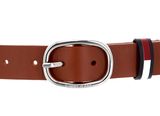 TOMMY HILFIGER TJW Casual Oval Belt W75 Cognac