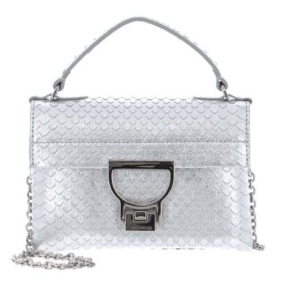 COCCINELLE Arlettis Small Handbag Handtasche Tasche Silver Silber Neu COCCINELLE Arlettis Small Handbag Handtasche Tasche Silver Silber Neu