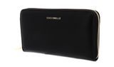 COCCINELLE Metallic Textured Zip Around Wallet Noir COCCINELLE Metallic Textured Zip Around Wallet Noir