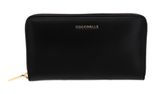 COCCINELLE Metallic Textured Zip Around Wallet Noir COCCINELLE Metallic Textured Zip Around Wallet Noir