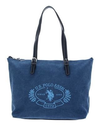 U.S. POLO ASSN. Springfield Canvas Shopping Bag M Navy