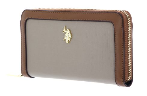 U.S. POLO ASSN. Zip Around Wallet Light Taupe Buy bags purses accessories online modeherz