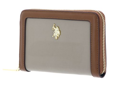 U.S. POLO ASSN. Houston Zip Around Wallet Light Taupe